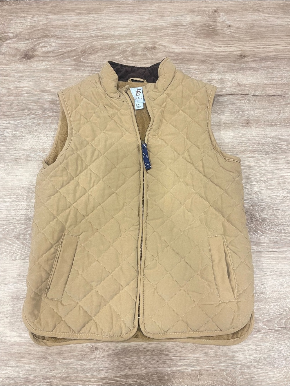 Class club Kids Quilted Jacket Boys s 6-7 tan